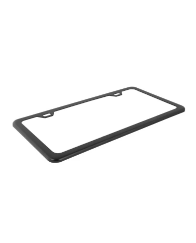 FLAT/MATTE BLACK POWDER COATED LICENSE FRAME 9/16", 2 HOLES FLAT/MATTE BLACK POWDER COATED LICENSE FRAME 9/16", 2 HOLES