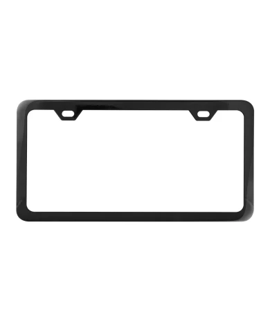SEMI-GLOSS BLACK POWDER COATED LICENSE FRAME 9/16", 2 HOLES SEMI-GLOSS BLACK POWDER COATED LICENSE FRAME 9/16", 2 HOLES