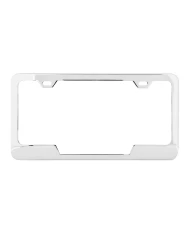 CR. LICENSE PLATE FRAME, PLAIN BOTTOM CENTER CUT, 2 HOLES CR. LICENSE PLATE FRAME, PLAIN BOTTOM CENTER CUT, 2 HOLES