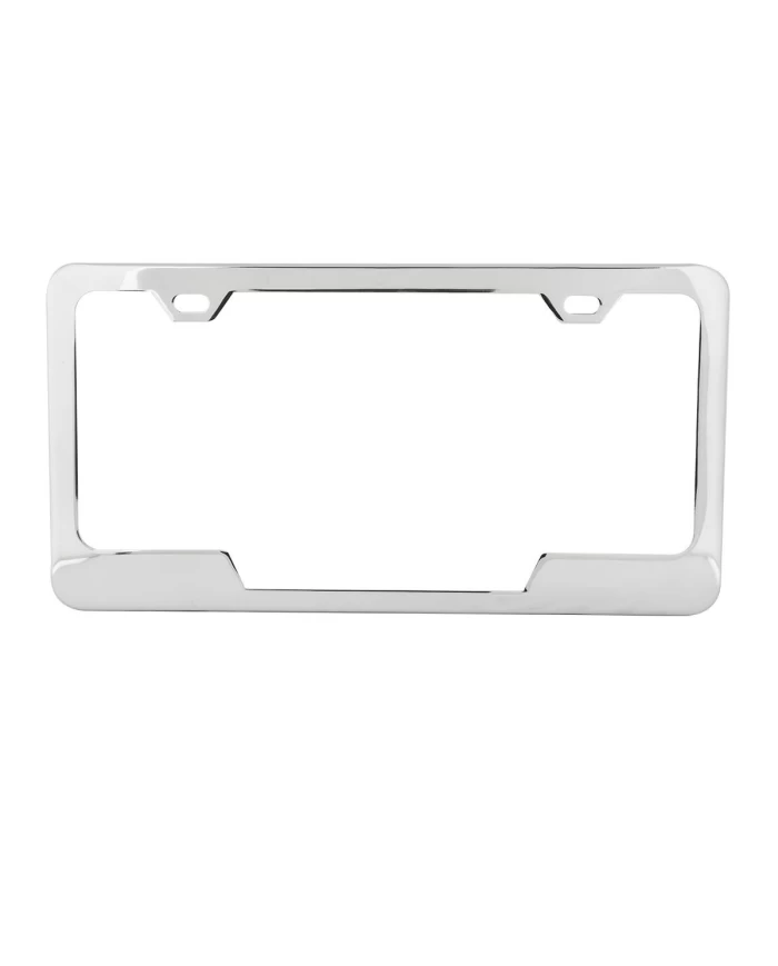 S.S. LICENSE PLATE FRAME,PLAIN BOTTOM CENTER CUT, 2 HOLES S.S. LICENSE PLATE FRAME,PLAIN BOTTOM CENTER CUT, 2 HOLES