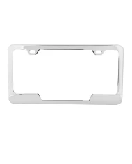S.S. LICENSE PLATE FRAME,PLAIN BOTTOM CENTER CUT, 2 HOLES S.S. LICENSE PLATE FRAME,PLAIN BOTTOM CENTER CUT, 2 HOLES