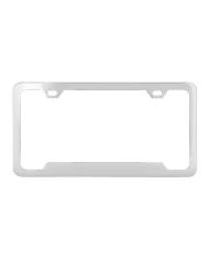 S.S. LICENSE PLATE FRAME,PLAIN BOTTOM CENTER RAISED, 2 HOLES S.S. LICENSE PLATE FRAME,PLAIN BOTTOM CENTER RAISED, 2 HOLES