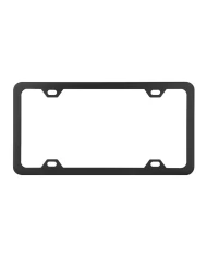 FLAT/MATTE BLACK POWDER COATED LICENSE FRAME, 9/16", 4 HOLES
