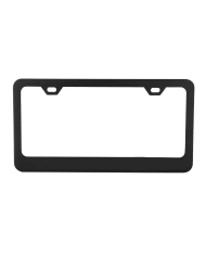 FLAT BLACK POWDER COATED LIC. PLATE FRAME, PLAIN, 2 HOLES FLAT BLACK POWDER COATED LIC. PLATE FRAME, PLAIN, 2 HOLES