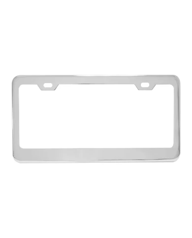 S.S. 430 POLISHED LICENSE PLATE FRAME, PLAIN, 2 HOLES S.S. 430 POLISHED LICENSE PLATE FRAME, PLAIN, 2 HOLES