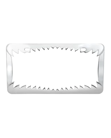 CR. SHARK TEETH LICENSE PLATE FRAME, 2 HOLES CR. SHARK TEETH LICENSE PLATE FRAME, 2 HOLES