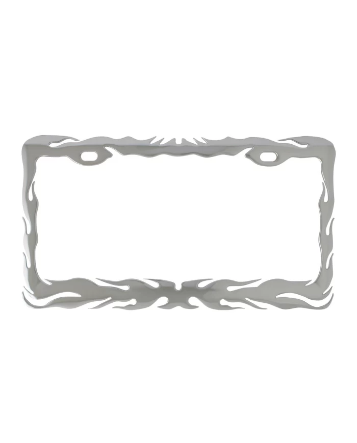 CR. FLAME STYLE LICENSE PLATE FRAME, 2 HOLES