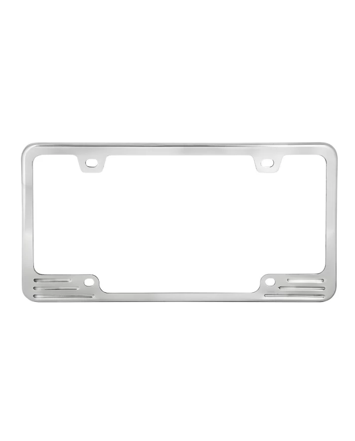 POLISHED ALUM. LICENSE PLATE FRAME, 4 HOLES POLISHED ALUM. LICENSE PLATE FRAME, 4 HOLES
