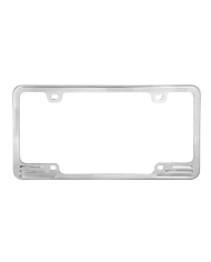 POLISHED ALUM. LICENSE PLATE FRAME, 4 HOLES
