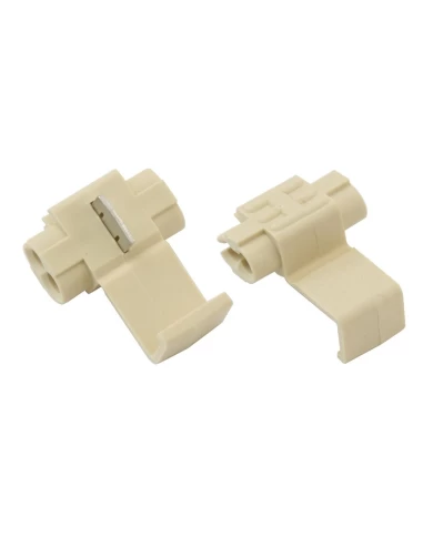 WHITE QUICK SPLICE 18-14GA GO THROUGH, 8PCS/PKG WHITE QUICK SPLICE 18-14GA GO THROUGH, 8PCS/PKG