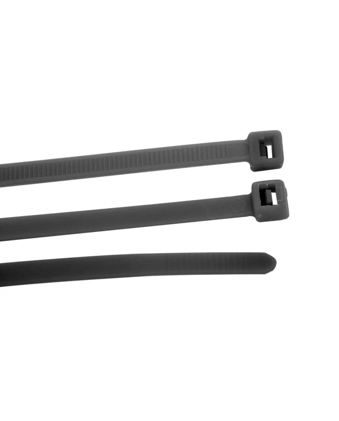 BLACK 4"X3/32" NYLON CABLE ZIP TIES, 15PCS/PKG