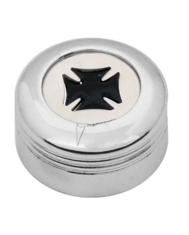 CR. PLASTIC A/C KNOB W/BLACK IRON CROSS FOR PETE 2005 UP CR. PLASTIC A/C KNOB W/BLACK IRON CROSS FOR PETE 2005 UP