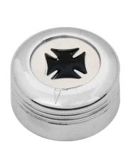 CR. PLASTIC A/C KNOB W/BLACK IRON CROSS FOR PETE 2005 UP CR. PLASTIC A/C KNOB W/BLACK IRON CROSS FOR PETE 2005 UP
