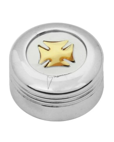 CR. PLASTIC A/C KNOB W/GOLD IRON CROSS FOR PETE 2005 UP CR. PLASTIC A/C KNOB W/GOLD IRON CROSS FOR PETE 2005 UP