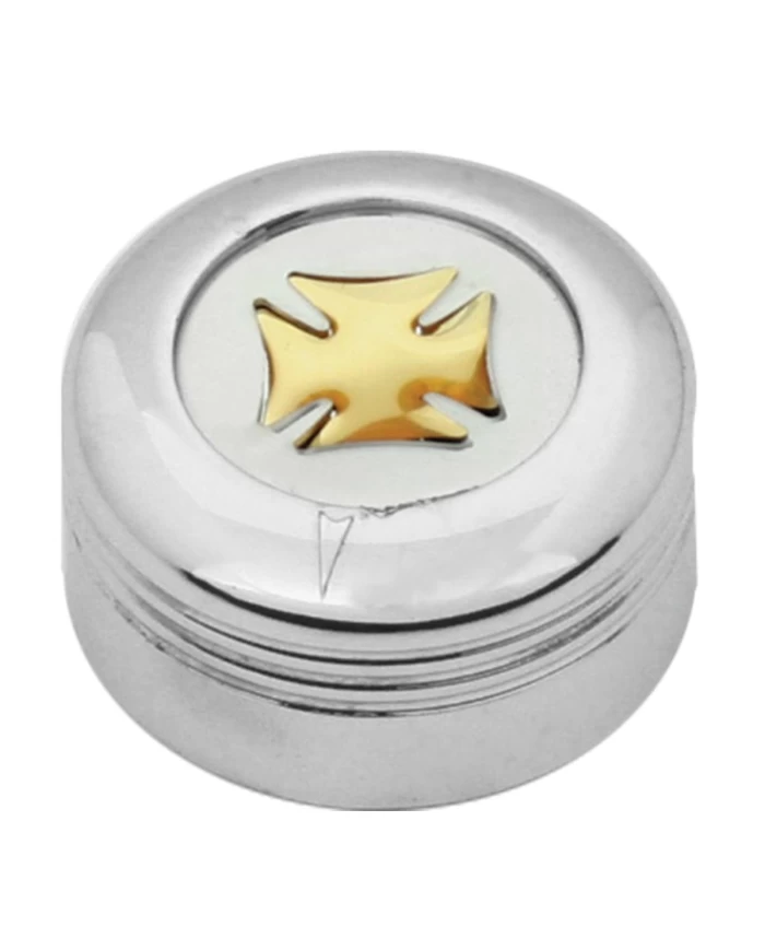 CR. PLASTIC A/C KNOB W/GOLD IRON CROSS FOR PETE 2005 UP