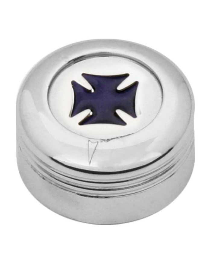 CR. PLASTIC A/C KNOB W/PURPLE IRON CROSS FOR PETE 2005 UP