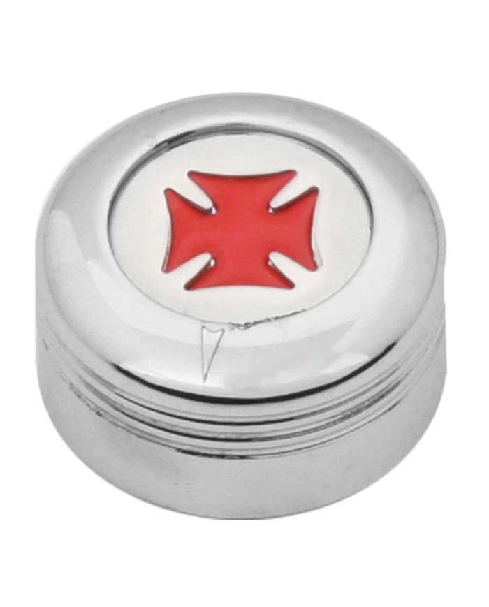CR. PLASTIC A/C KNOB W/RED IRON CROSS FOR PETE 2005 UP CR. PLASTIC A/C KNOB W/RED IRON CROSS FOR PETE 2005 UP