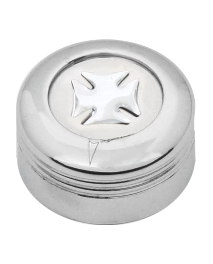 CR. PLASTIC A/C KNOB W/SILVER IRON CROSS FOR PETE 2005 UP CR. PLASTIC A/C KNOB W/SILVER IRON CROSS FOR PETE 2005 UP