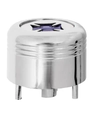 CR. PLASTIC A/C KNOB W/BLUE IRON CROSS FOR PETE CR. PLASTIC A/C KNOB W/BLUE IRON CROSS FOR PETE