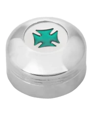 CR. PLASTIC A/C KNOB W/GREEN IRON CROSS FOR KW 2002 UP