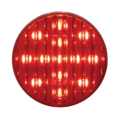 UP38177-13 LED 2.5" Round Light (Clearance/Marker) - Red LED/Red Lens