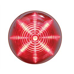 UP38179-13 LED 2.5" Round Beehive Light (Clearance/Marker) - Red LED/Red Lens