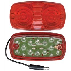 UP38192-16 LED 4" X 2" Rectangular Light (Clearance/Marker) With Single Wire - Red LED/Red Lens