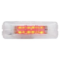 UP38213-12 LED Rectangular Light (Clearance/Marker) - Red LED/Clear Lens