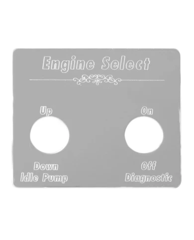 SS ENGINE SELECT SWITCH PLATE FOR PETERBILT 370's & 359 SS ENGINE SELECT SWITCH PLATE FOR PETERBILT 370's & 359