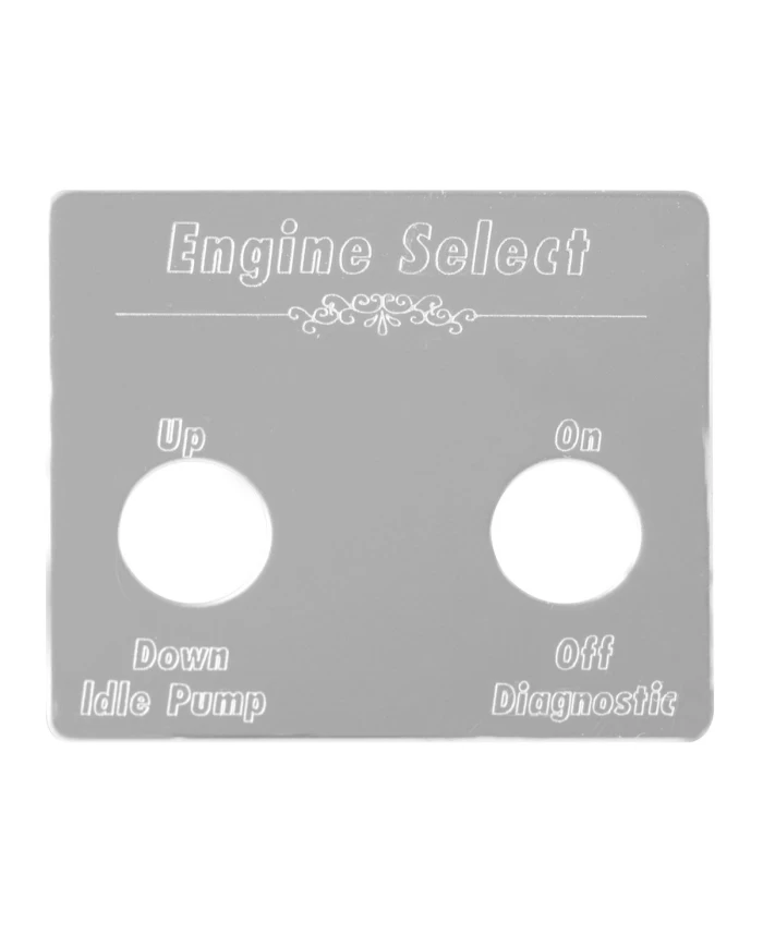 SS ENGINE SELECT SWITCH PLATE FOR PETERBILT 370's & 359