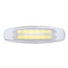UP38218-12 LED Rectangular Light (Clearance/Marker) With Chrome Bezel - Amber LED/Clear Lens