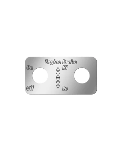SS ENGINE BRAKE - HI, LOW SWITCH PLATE FOR KENWORTH SS ENGINE BRAKE - HI, LOW SWITCH PLATE FOR KENWORTH