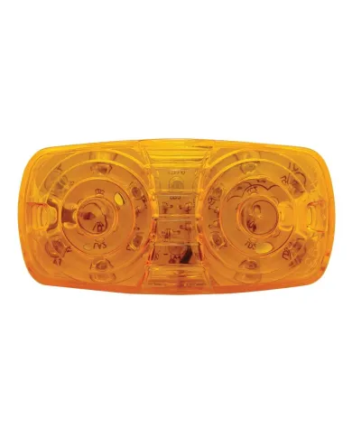 UP38225-16 LED 4" X 2" Rectangular Light (Clearance/Marker)- Amber LED/Amber Lens