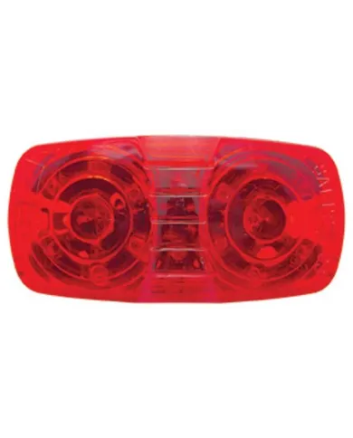UP38226-16 LED 4" X 2" Rectangular Light (Clearance/Marker)- Red LED/Red Lens