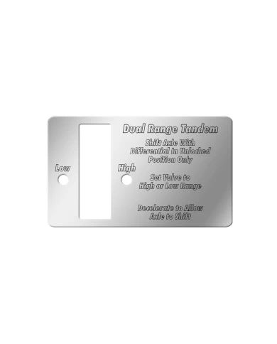 SS DUAL RANGE TANDEM SWITCH PLATE FOR KENWORTH SS DUAL RANGE TANDEM SWITCH PLATE FOR KENWORTH