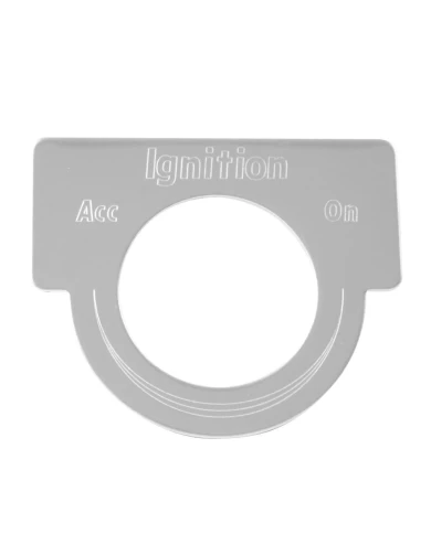 SS IGNITION KEY SWITCH PLATE FOR PETERBILT 370's & 359 SS IGNITION KEY SWITCH PLATE FOR PETERBILT 370's & 359