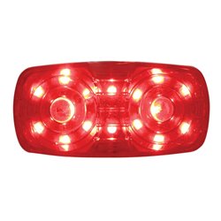 UP38226-16 LED 4" X 2" Rectangular Light (Clearance/Marker)- Red LED/Red Lens