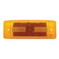 UP38253-16 LED Rectangular Clearance/Marker Light With Reflex Lens - Amber LED/Amber Lens