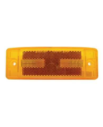 UP38253-16 LED Rectangular Clearance/Marker Light With Reflex Lens - Amber LED/Amber Lens
