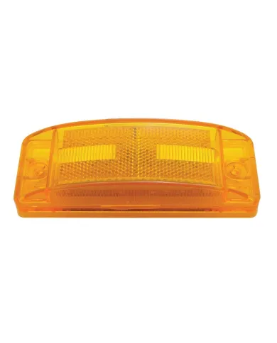 UP38253-16 LED Rectangular Clearance/Marker Light With Reflex Lens - Amber LED/Amber Lens
