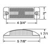 UP38253-16 LED Rectangular Clearance/Marker Light With Reflex Lens - Amber LED/Amber Lens