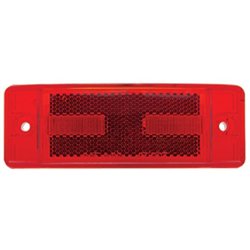UP38254-16 LED Rectangular Clearance/Marker Light With Reflex Lens - Red LED/Red Lens