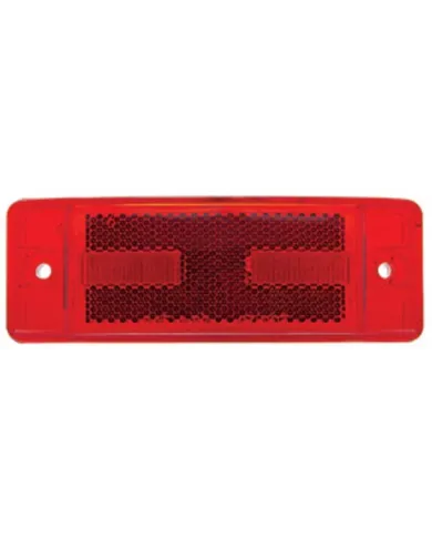 UP38254-16 LED Rectangular Clearance/Marker Light With Reflex Lens - Red LED/Red Lens