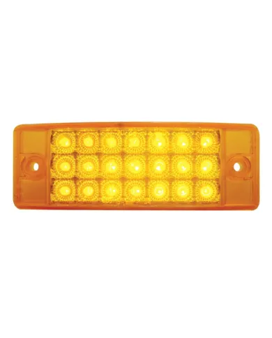 UP38256-21 LED Reflector Rectangular Light (Clearance/Marker) - Amber LED/Amber Lens