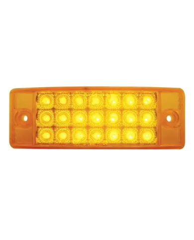 UP38256-21 LED Reflector Rectangular Light (Clearance/Marker) - Amber LED/Amber Lens