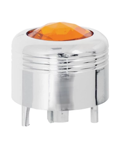 CR. PLASTIC A/C KNOB W/AMBER JEWEL FOR PETE CR. PLASTIC A/C KNOB W/AMBER JEWEL FOR PETE