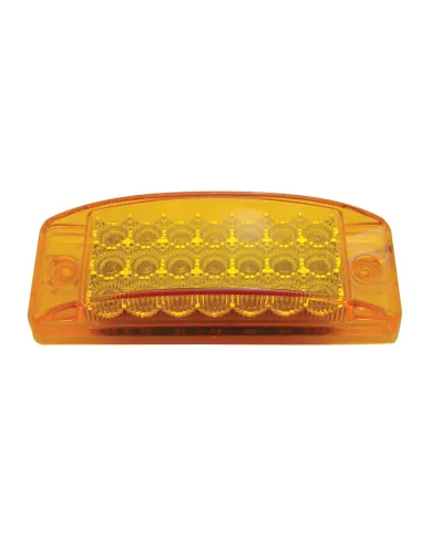 UP38256B-21 LED Reflector Rectangular Light (Clearance/Marker) - Amber LED/Amber Lens (Bulk)