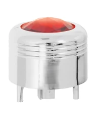 CR. PLASTIC A/C KNOB W/RED JEWEL FOR PETE CR. PLASTIC A/C KNOB W/RED JEWEL FOR PETE