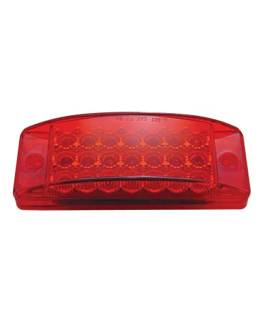 UP38257-21 LED Reflector Rectangular Light (Clearance/Marker) - Red LED/Red Lens