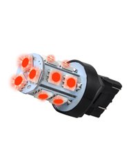 7440 RED 13 LED TOWER STYLE LIGHT BULBS, 12V, PAIR